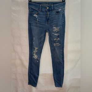 American Eagle stretch distressed skinny jeans